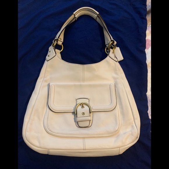 Coach Handbags - Coach cream shoulder bag
